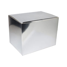 Bright Silver Cardboard Gift Box Size 175mm x 130mm x 125mm
