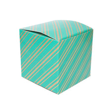 Green & Gold Printed Cardboard Gift Box Size 100mm x 100mm x 100mm