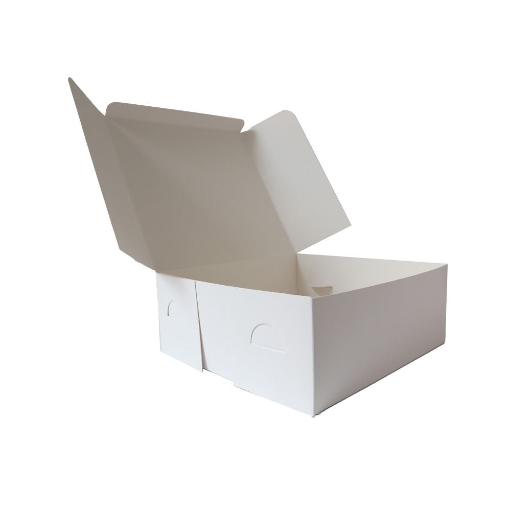 25 x White Cardboard Cake Boxes - 254mm x 254mm x 102mm– Stampbourne