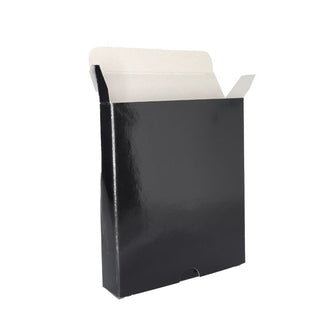 Black Printed Cardboard Gift Box Size 125mm x 25mm x 143mm