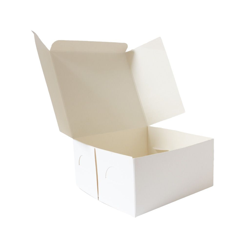 25 x White Cardboard Cake Boxes - 127mm x 127mm x 64mm– Stampbourne