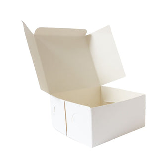 White Cake Cardboard Box 127mm x 127mm x 64mm