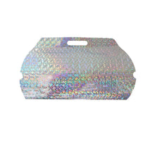 Silver Holographic with handles Cardboard Gift Box 380mm x 250mm x 80mm