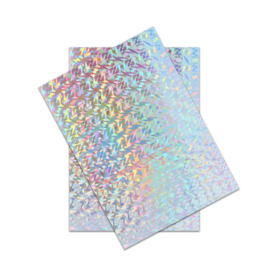 A4 Holographic Silver Craft Cut Card (0.45mm) – Pack Of 25