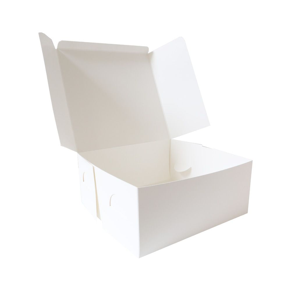 25 X White Cardboard Cake Boxes - 229mm X 229mm X 102mm– Stampbourne