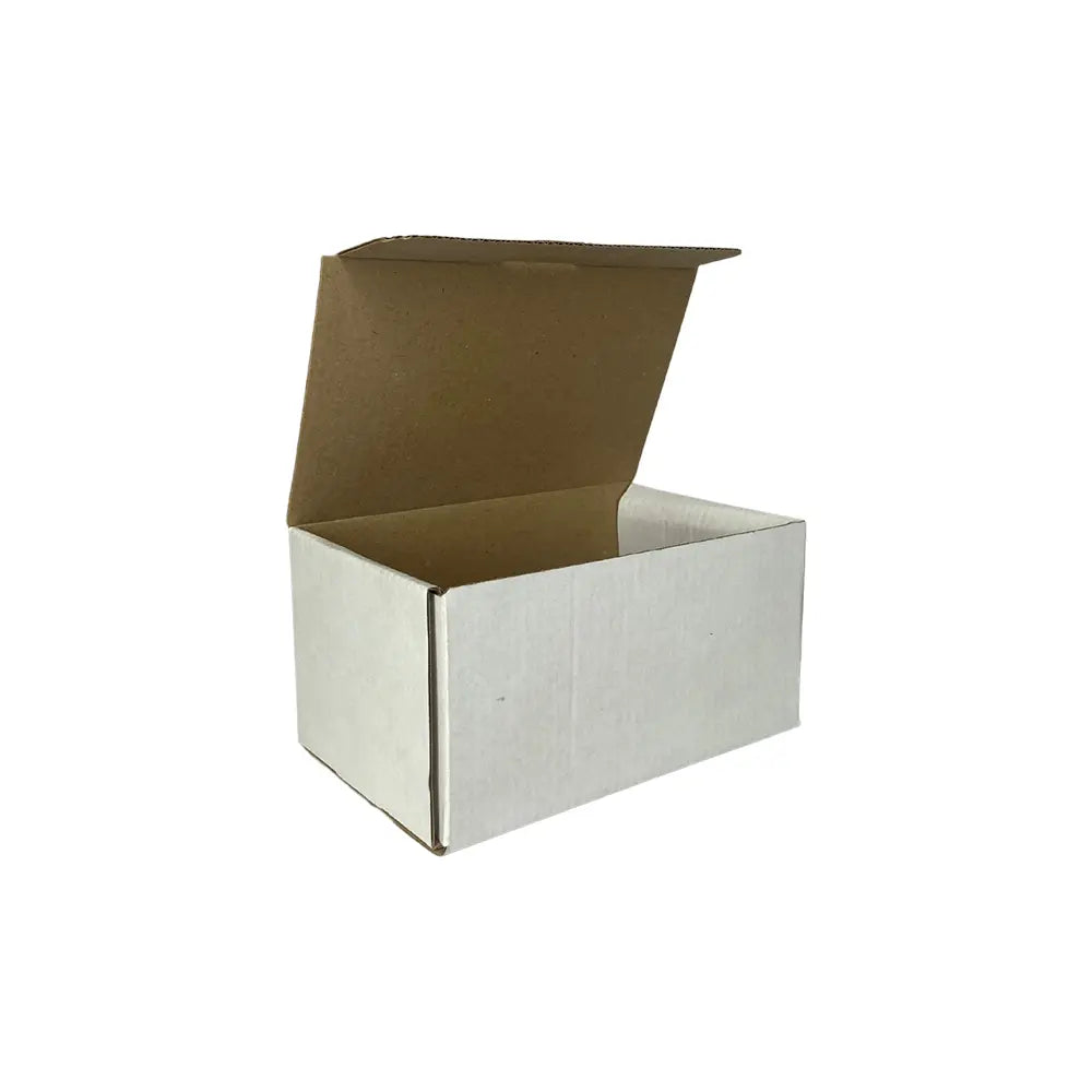 25 x White Single Wall Cardboard Boxes - 127mm x 89mm x 64mm