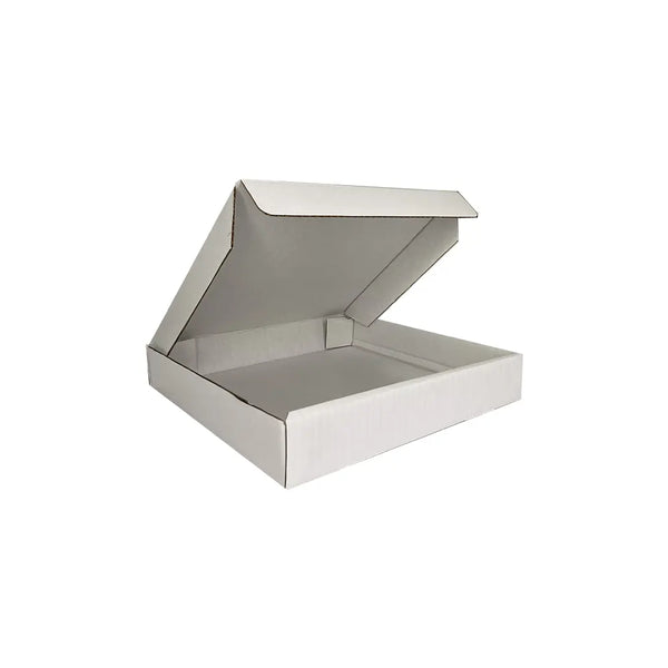 25 x White Single Wall Cardboard Boxes - 241mm x 241mm x